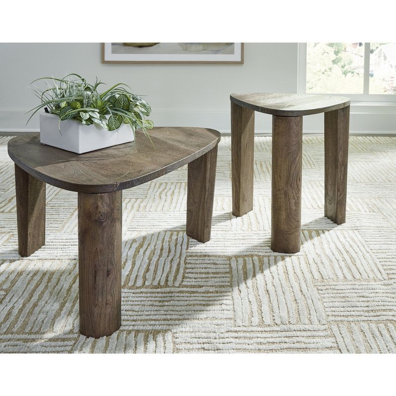 Signature Design by Ashley Reidport Accent Coffee Table (Set of 2), Grayish Brown