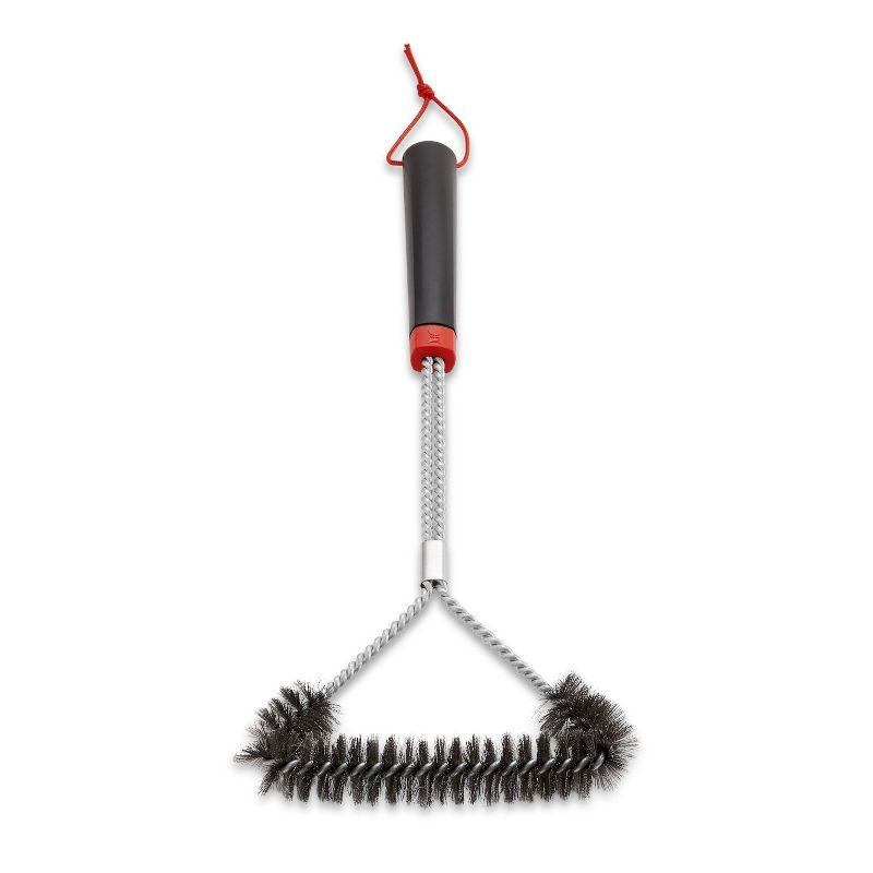 Weber 18" Three-Sided Grill Brush Black