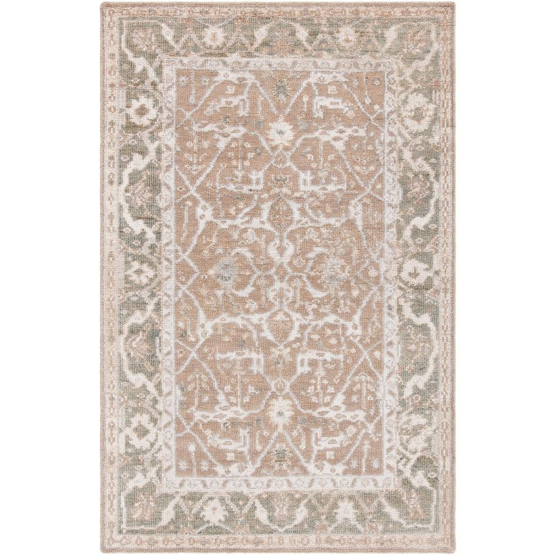 Maharaja MHJ256 Hand Knotted Area Rug - Putty/Grey - 5'x8' - Safavieh.