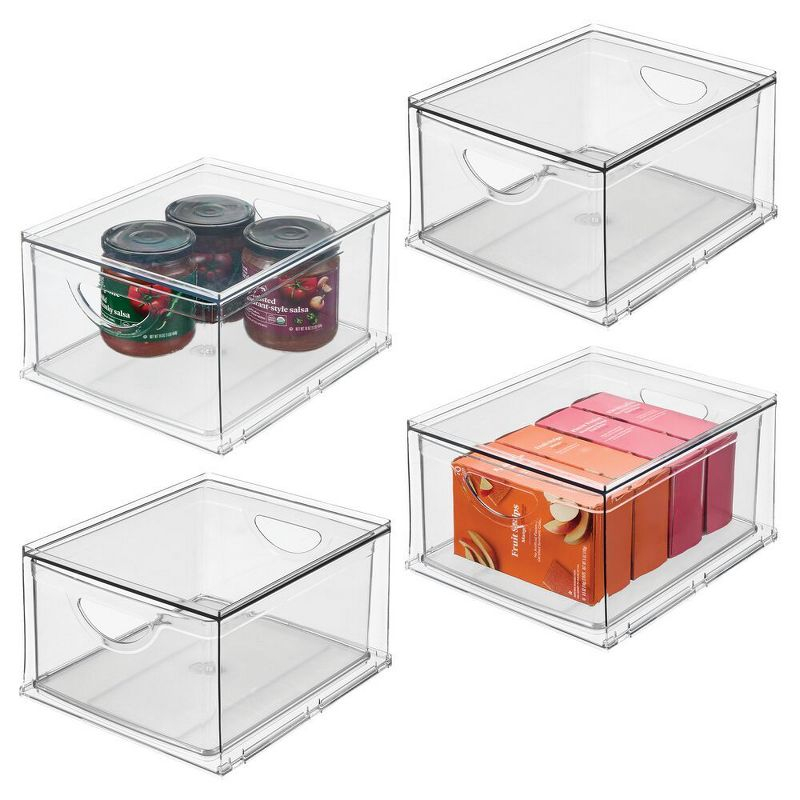 iDesign iDesign Stackable Storage Drawer for Fridge or Pantry - Set of 4 - Clear (Set of 4)