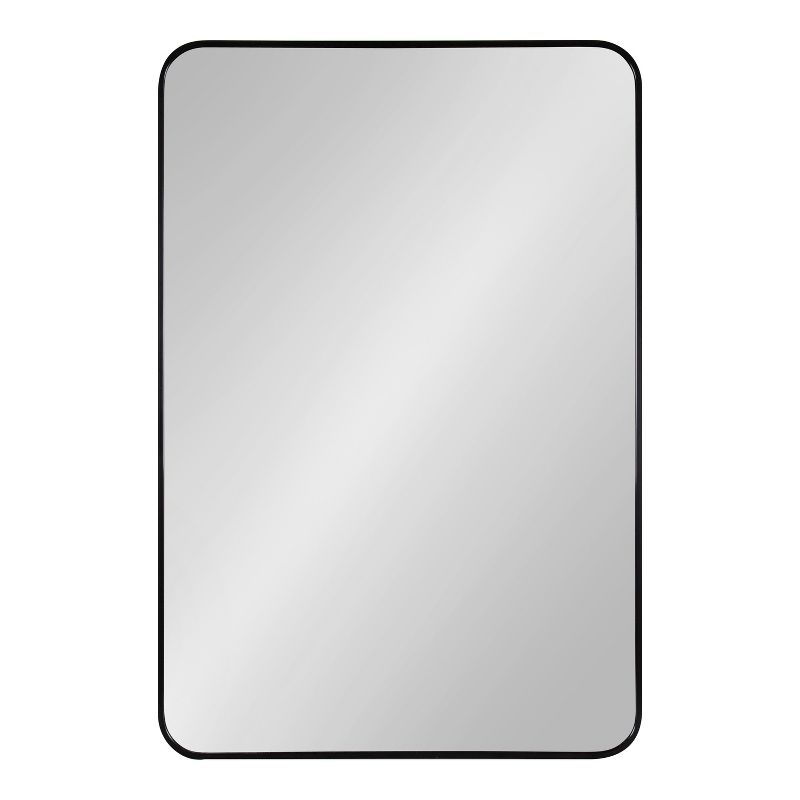 Kate and Laurel Zayda Radius Rectangle Framed Wall Mirror, 24x36, Black