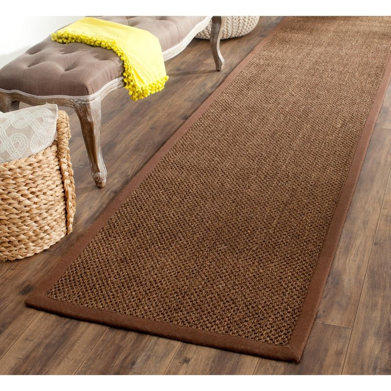 Natural Fiber NF443 Power Loomed Accent Rug - Brown/Brown - 2'x4' - Safavieh.