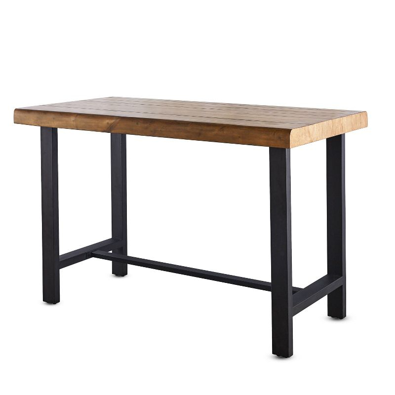 5pc Landon Counter Height Dining Set Golden Brown - Steve Silver Co.: Modern Metal Frame, 4 Stools, No Extension