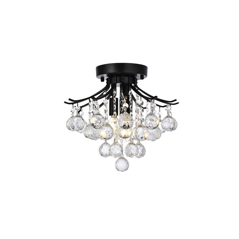 Elegant Lighting Toureg 12 inch black flush mount