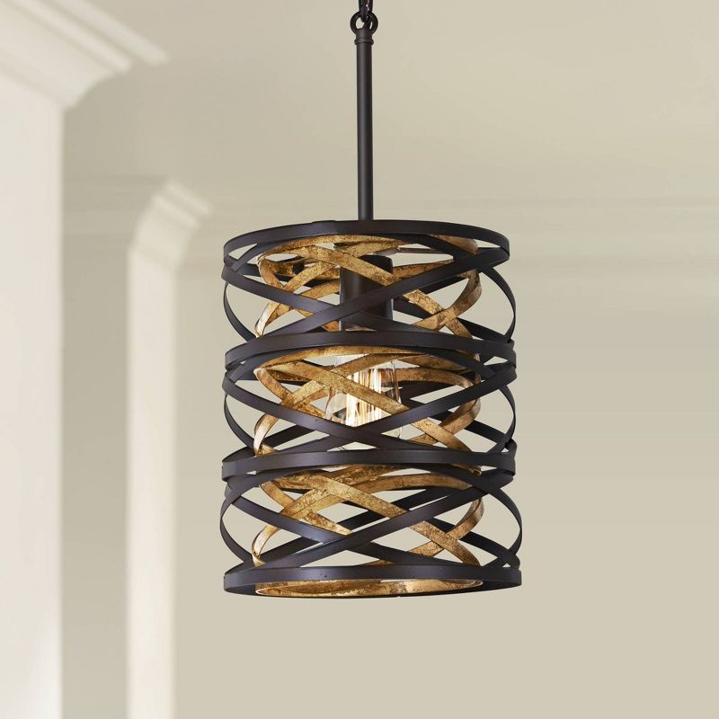 Minka Lavery Dark Bronze Mosaic Gold Mini Pendant Light 8 1/2" Wide Modern for Dining Room House Kitchen Island Living Bedroom