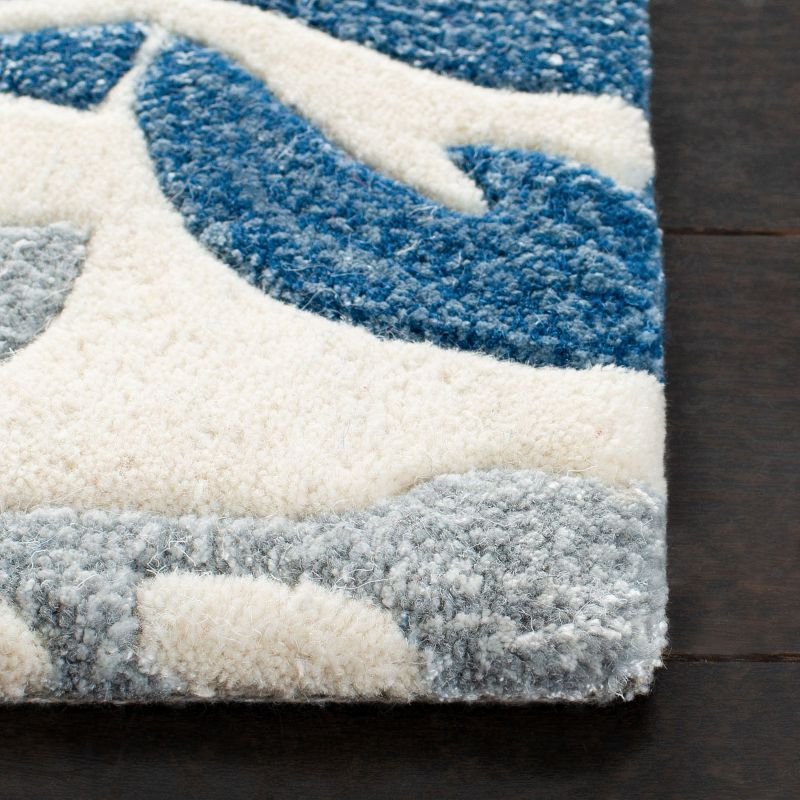 Capri CPR345 Hand Tufted Runner Rug - Ivory/Blue - 2'3"x9' - Safavieh.