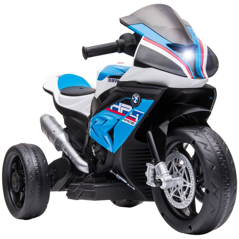Aosom Licensed BMW HP4 Kids Electric Motorcycle Ride-On Toy 3-Wheels 6V Battery Powered Motorbike with Music for Girls Boy 18 - 60 Months, Blue