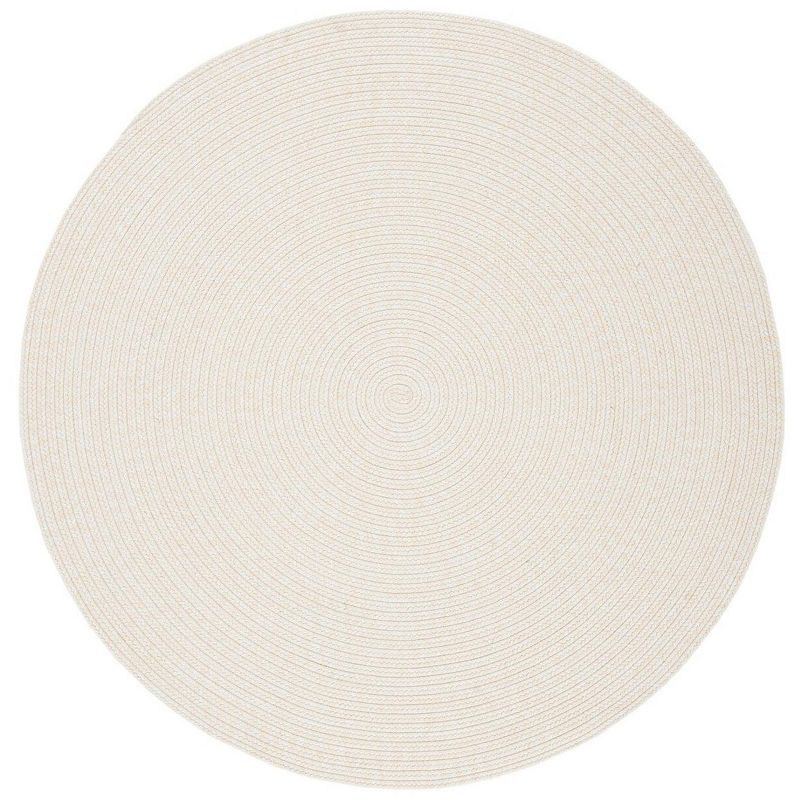 Braided BRD315 Hand Woven Area Rug - Ivory/Beige - 6' Round - Safavieh.