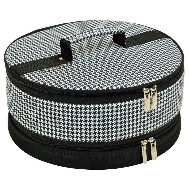 Picnic at Ascot Pie and Cake Carrier 12" Diameter - Houndstooth