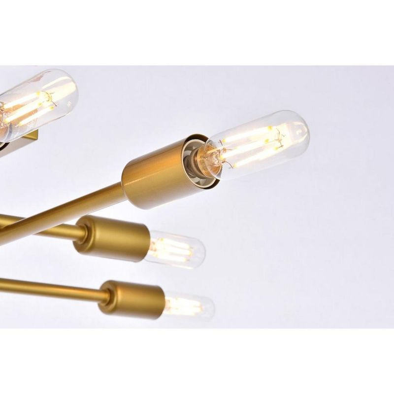 Elegant Lighting Script 8 lights brass flush mount