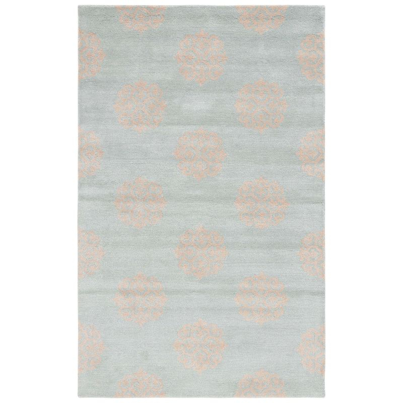 Soho SOH724 Hand Tufted Indoor Area Rug - Turquoise/Yellow - 6'x9' - Safavieh