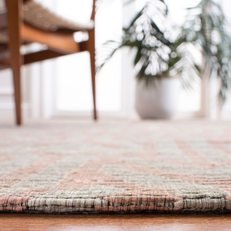 Cape Cod CAP414 Hand Woven Area Rug - Blue/Rust - 6'x6' - Safavieh.