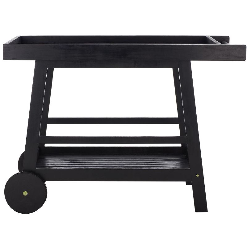 Renzo Indoor/Outdoor Serving Cart PAT7032 - Black - Safavieh