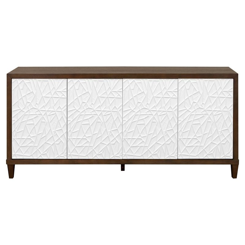 Modern Slender Wood Console: Enclosed Storage, Cable Management - Martin Furniture