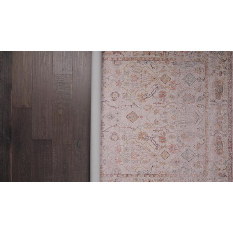 5'x7'6" Avin Oriental Area Rug Blush/Cream - Jaipur Living: Traditional Floral Medium Pile for Living Room