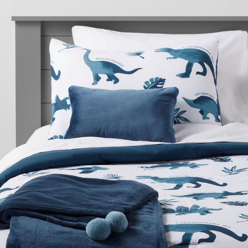 4pc Twin Dinosaur Value Multi-Piece Kids' Bedding Set Watercolor Blue - Pillowfort™
