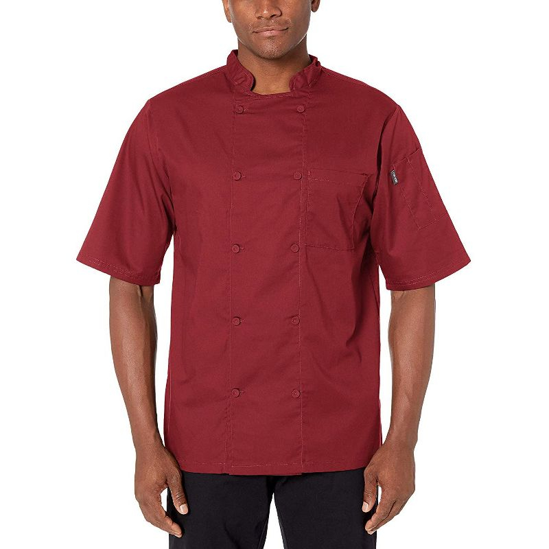 ChefCode Lightweight Cool Breeze Chef Coat Short Sleeve with Mesh Inlay Charcoal XS