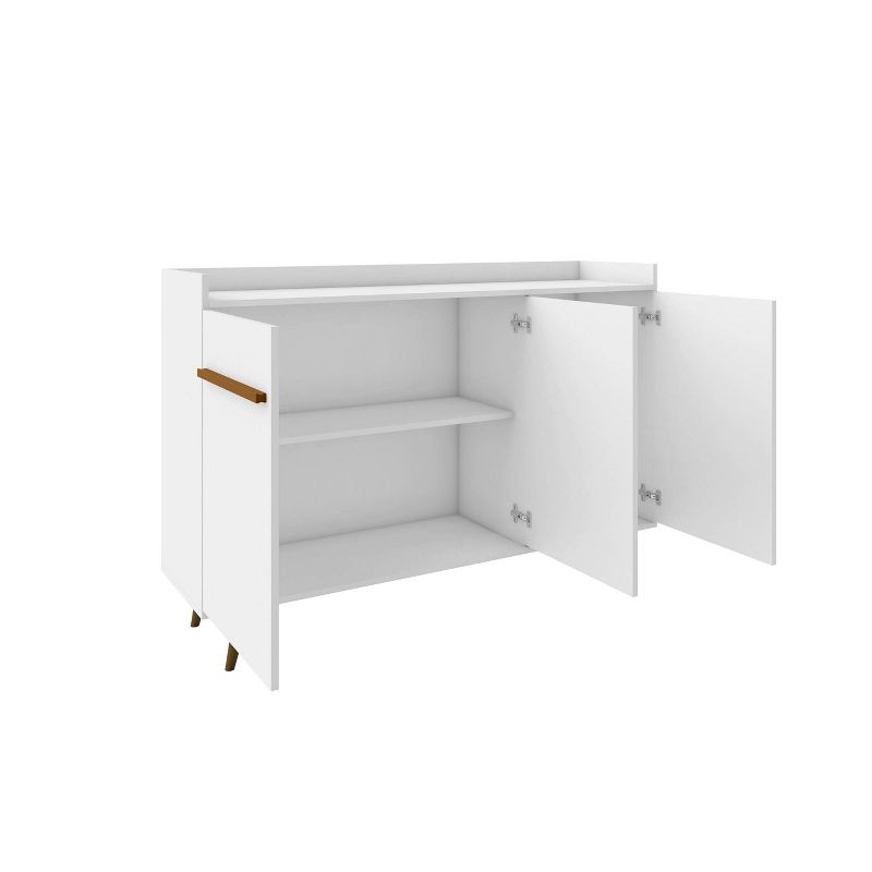 53.54" Bradley Buffet Stand White - Manhattan Comfort: Mid-Century Modern Storage Console