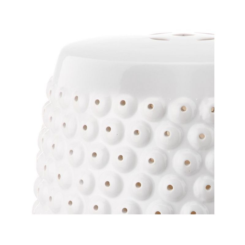 Stella Nailhead Garden Stool - Indoor/Outdoor - ACS4530 - White - Safavieh