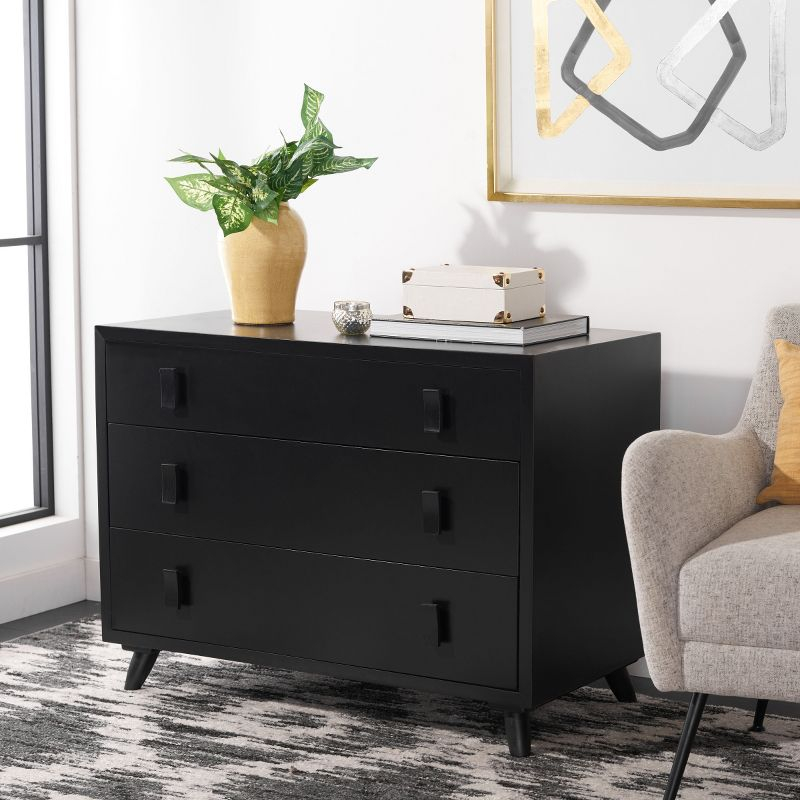 Blaize 3 Drawer Chest - CHS6601 - Black - Safavieh