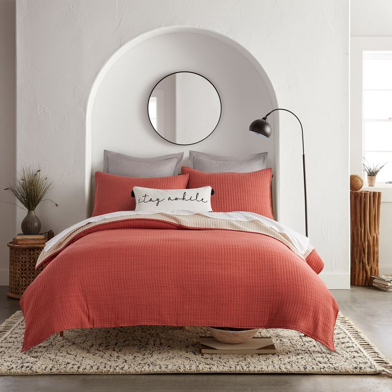 Caden Cotton Gauze Clay Coverlet - One Full/Queen Coverlet - Levtex Home