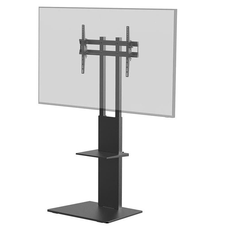 Monoprice TV Mount and Stand - Black, With Shelf for Displays 37in to 70in, Max Weight 88lbs., VESA Patterns up to 600x400 - Commercial Series