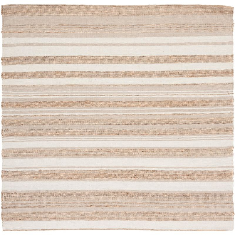 Highland Dunes Grice Hand Woven 50% Jute, 50% Wool Striped Rug