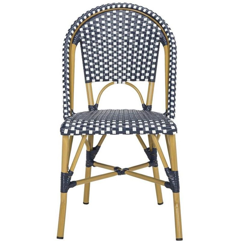 Salcha Side Chair (Set Of 2) - Indoor/Outdoor - FOX5210 - Blue/White - Safavieh