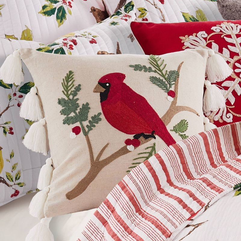 Thatch Home Joybirds Cardinal Pillow - by Levtex Home