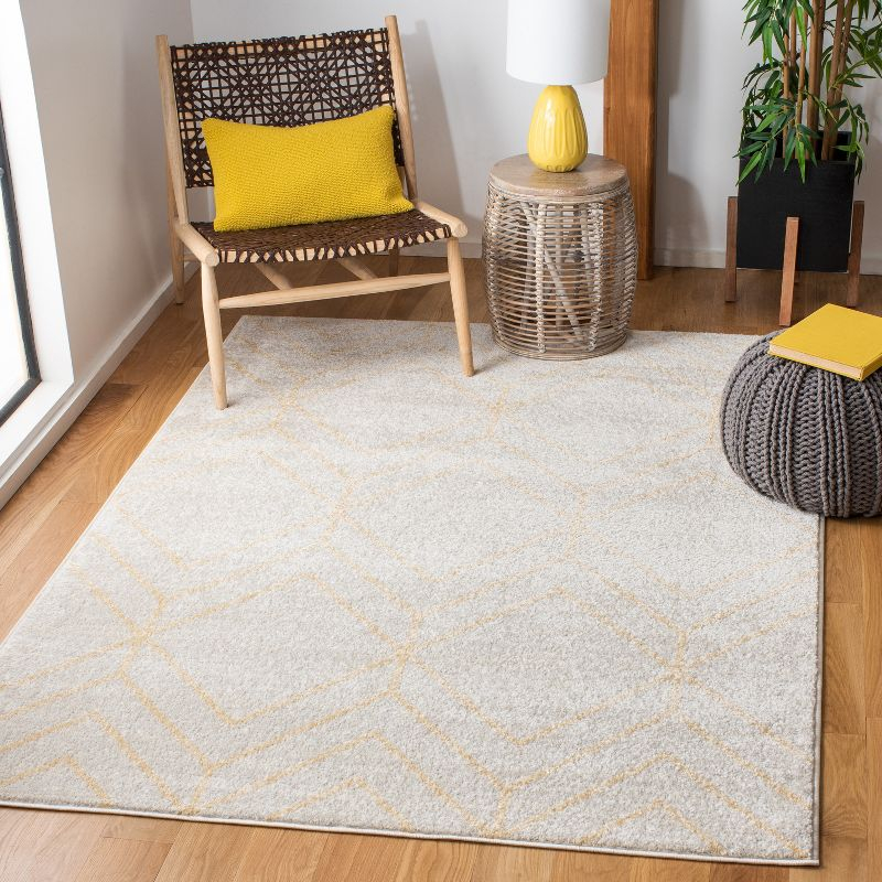Adirondack ADR241 Machine Made Indoor Area Rug - Ivory/Gold - 5'-1"x7'-6" - Safavieh