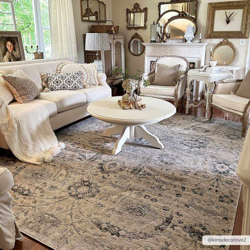 Hauteloom Rectangle Area Rug  Charcoal