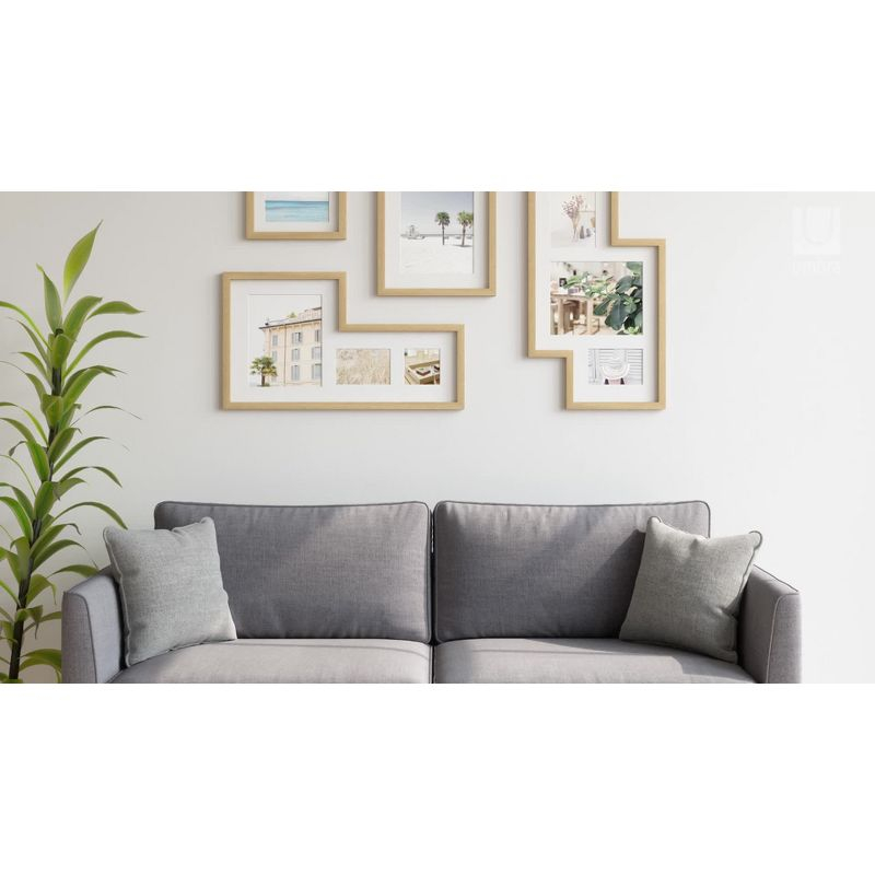 Mingle Gallery Picture Frames Set Black - Umbra: Modern Wall Collage, Multi-Size Photo Display, Sawtooth Mount