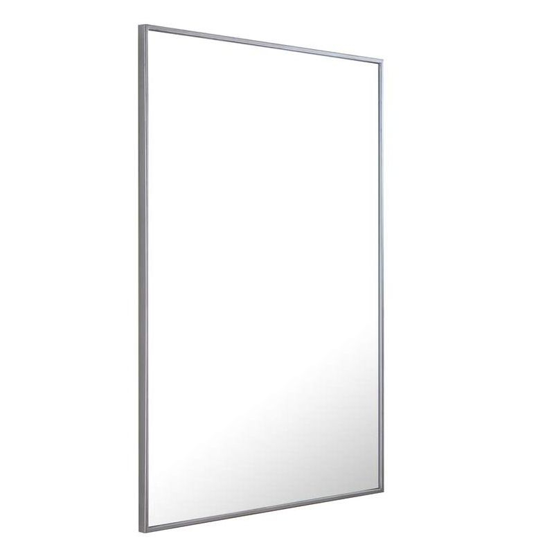 Elegant Decor Monet 42" x 28" Rectangle Metal Frame Mirror in Silver