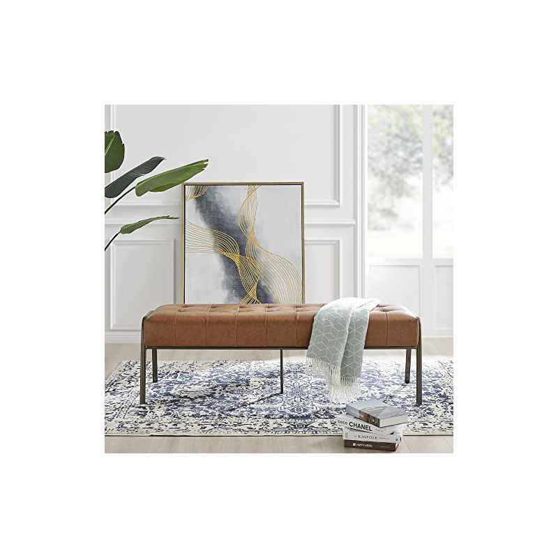 New Pacific Direct Venturi PU Tufted Bench