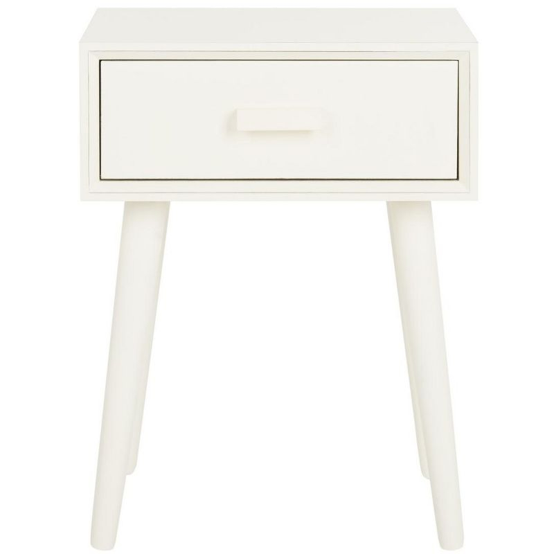 Lyle 1 Drawer Side Table - Vintage White - Safavieh.