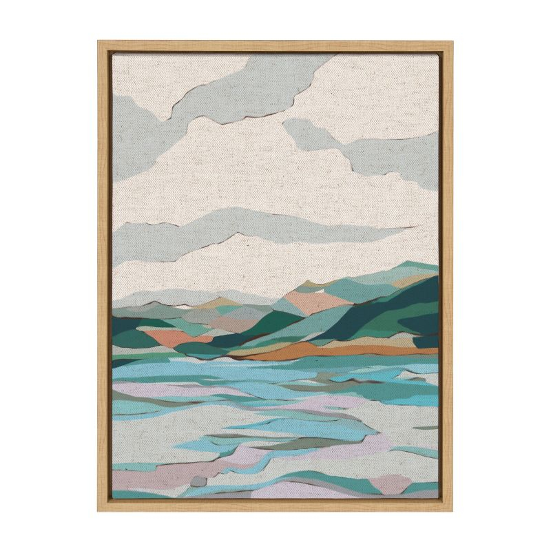 18" x 24" Sylvie Dal Lake Framed Canvas by Nikita Jariwala Natural - Kate & Laurel All Things Decor