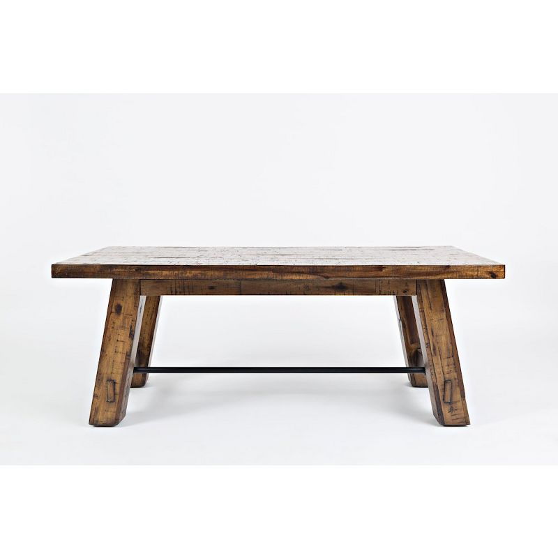 Jofran, Cannon Valley Rustic Distressed Industrial Trestle 50" Coffee Table - Gray