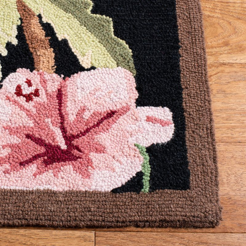 Chelsea HK296 Hand Hooked Area Rug - Black - 5'3"x8'3" - Safavieh.