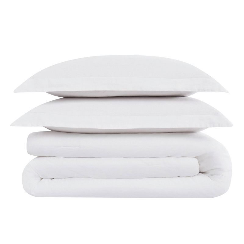 Brooklyn Loom 3pc Full/Queen Flax Linen Comforter Set White