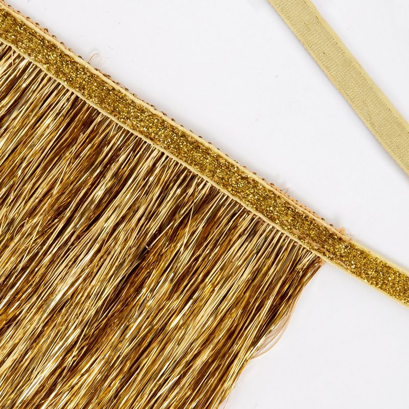 Meri Meri Gold Tinsel Fringe Garland (10' with excess cord - Pack of 1)