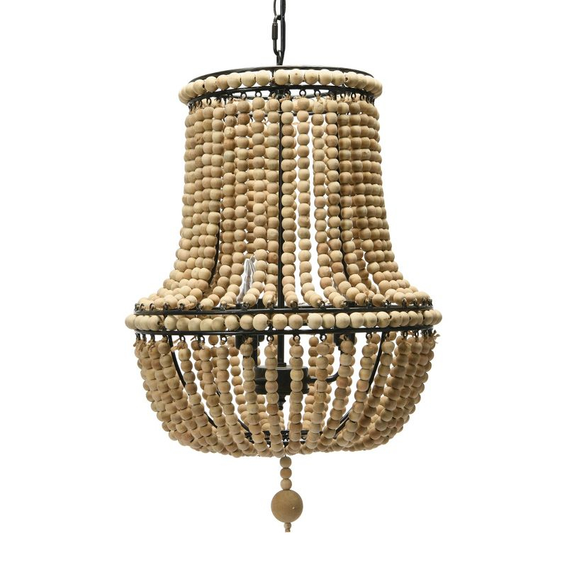Storied Home Draped Wood Bead Chandelier