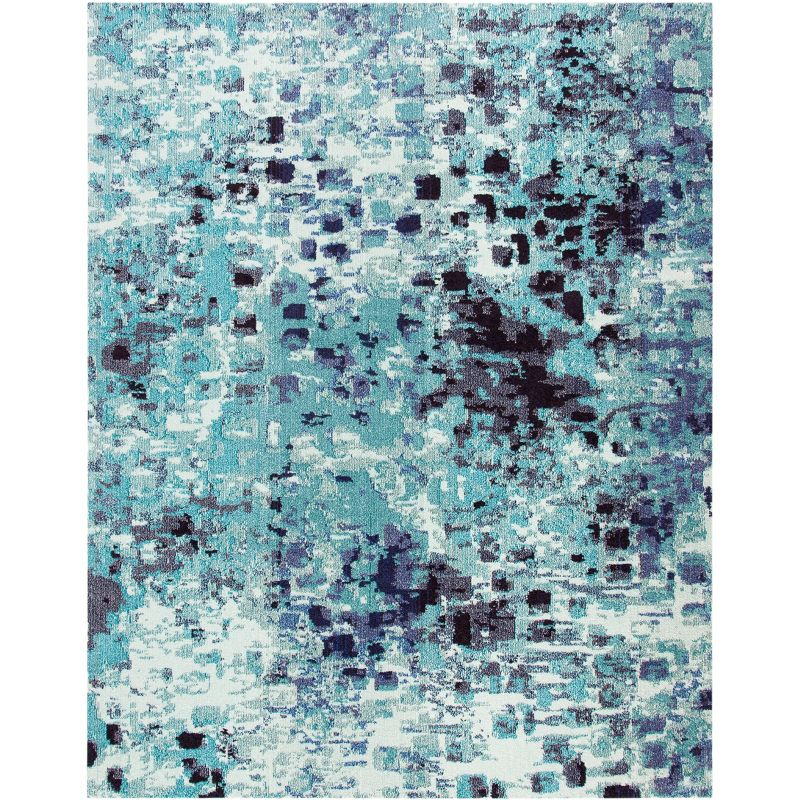 Madison MAD425 Power Loomed Indoor Area Rug - Turquoise/Navy - 8'x10' - Safavieh