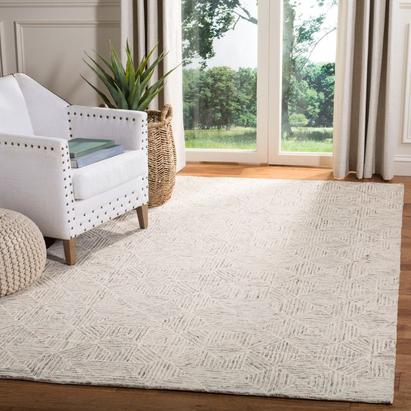 Abstract ABT763 Handmade Indoor Area Rug - Light Blue - 6'x9' - Safavieh