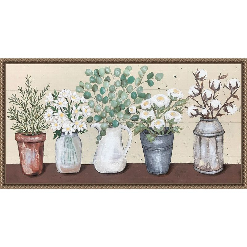 Amanti Art Country Cuttings III by Jade Reynolds Canvas Wall Art Print Framed 27 x 14