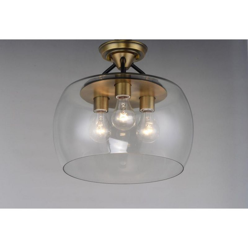 Maxim Lighting Goblet 3 - Light Semi-Flush Mount in  Bronze/Antique Brass