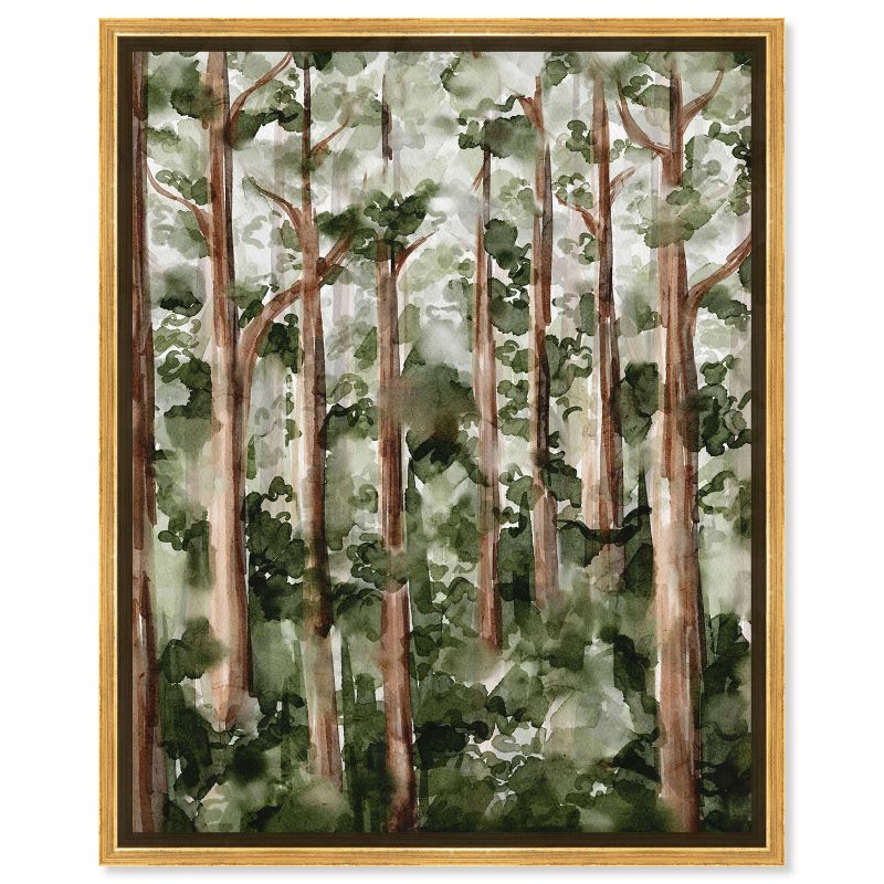 Art Remedy Wildy Forest Landscape Wall Art, 36" x 45", Gold Frame