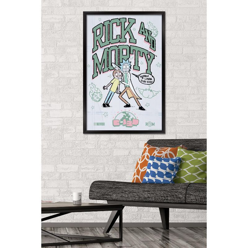 Trends International Rick And Morty: Bodega - Wubba Framed Wall Poster Prints Black Framed Version 22.375" x 34"