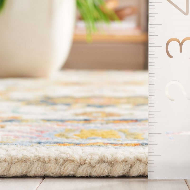 Aspen APN109 Handmade Tufted Area Rug - Ivory/Blue - 6' X 9' - Safavieh