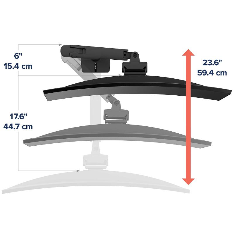 Ergotron HX Ultrawide Monitor Arm Desk Mount Screens 20-42 lbs Matte Black