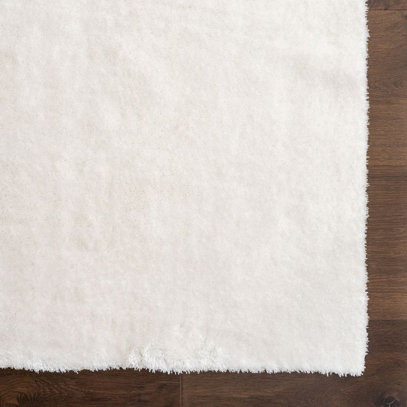 nuLOOM 2' x 3' Cozy Plush SuperiorWash Area Rug, Machine Washable, Non-Slip, Soft Fluffy Shag Carpet for Living Room Bedroom Nursery, Loni Off-white